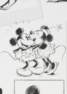 Mickey Sketches branco Amostra
