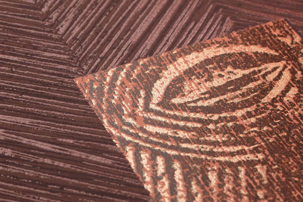 Oriental Wallpaper Wallpaper Orest nut brown Detail View
