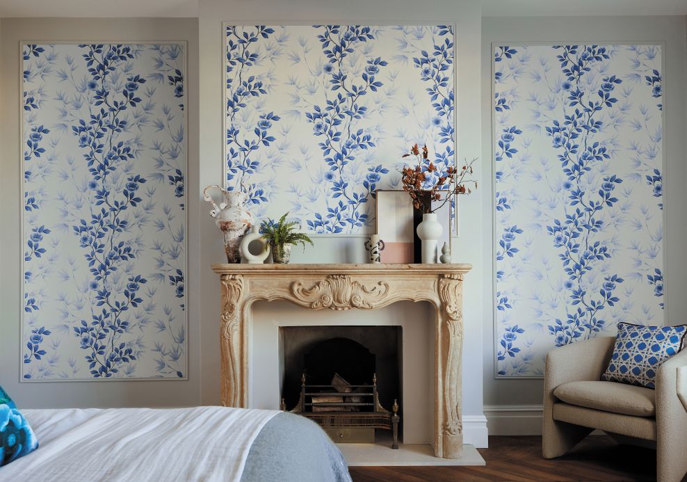 Wallpaper Wallpaper Elisabeth shades of blue Room View