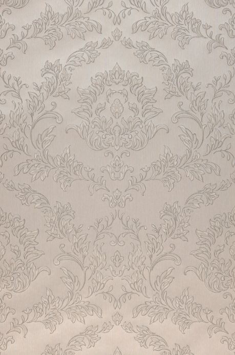 Damask Wallpaper Wallpaper Clarise light grey beige Roll Width