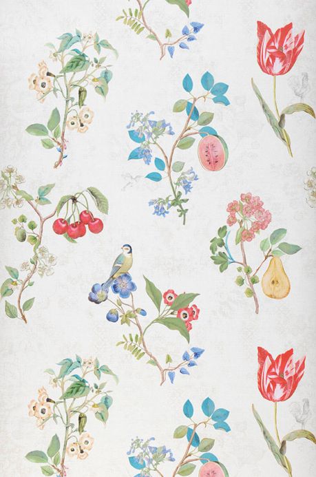 Floral Wallpaper Wallpaper Mallorie white Roll Width