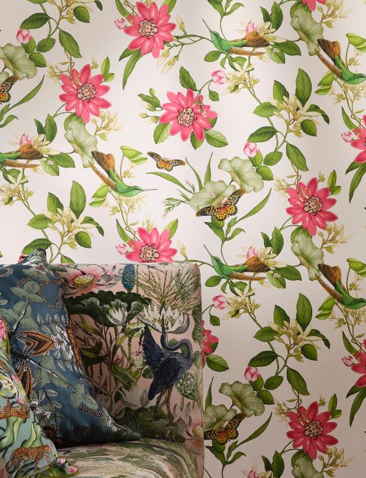 Floral Wallpaper Wallpaper Sensu cream Room View