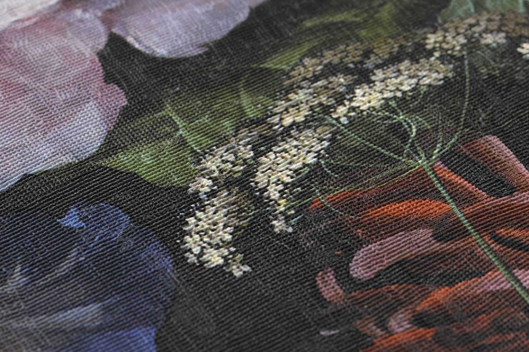 Papel pintado floral Papel pintado Doriana gris negruzco Ver detalle