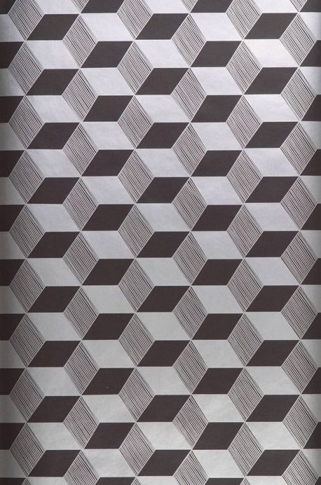 Archiv Wallpaper Squares silver Roll Width