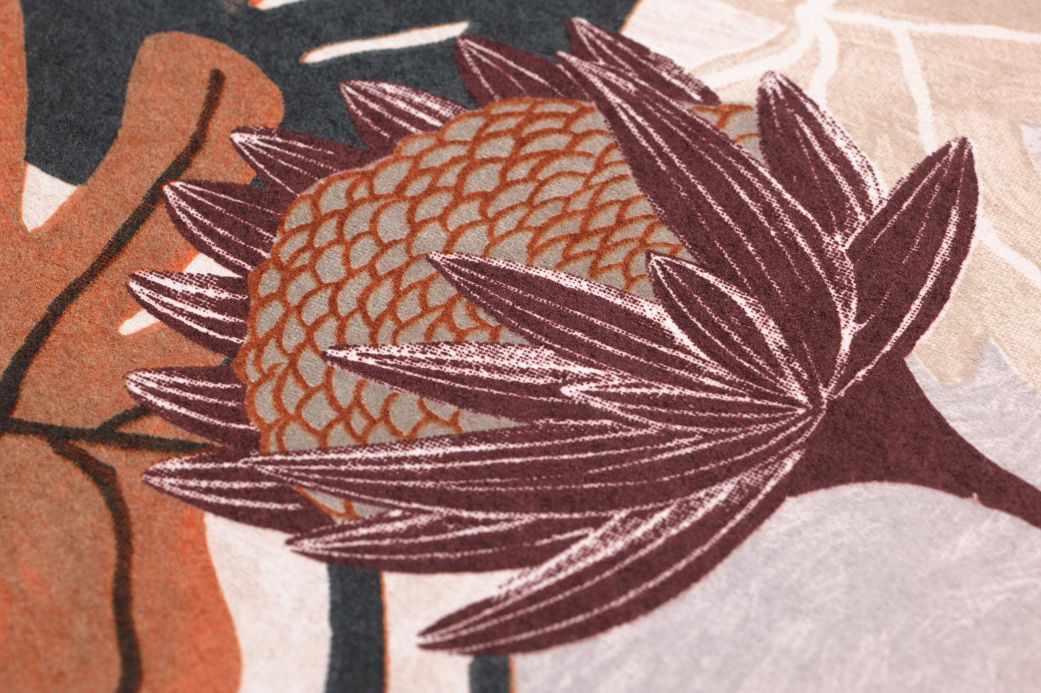 Papel pintado botánico Papel pintado Sunago tonos de marrón Ver detalle