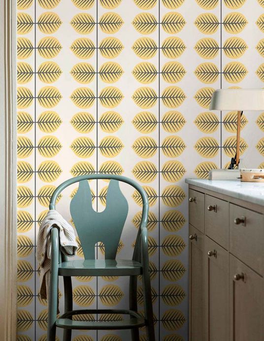 Wallpaper Wallpaper Panella light yellow Room View