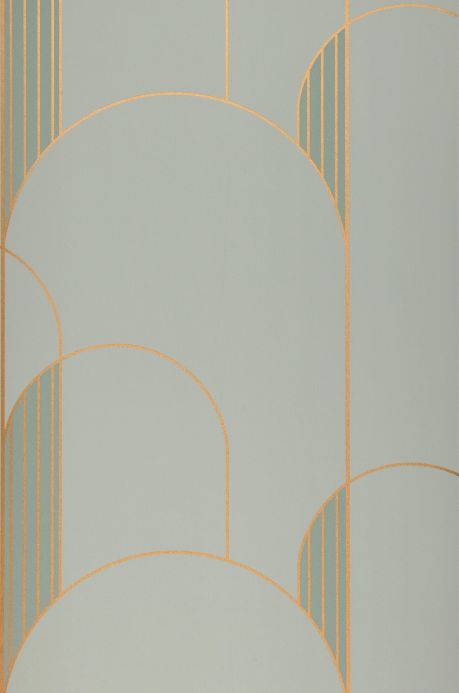 Geometric Wallpaper Wallpaper Gordan mint turquoise Roll Width