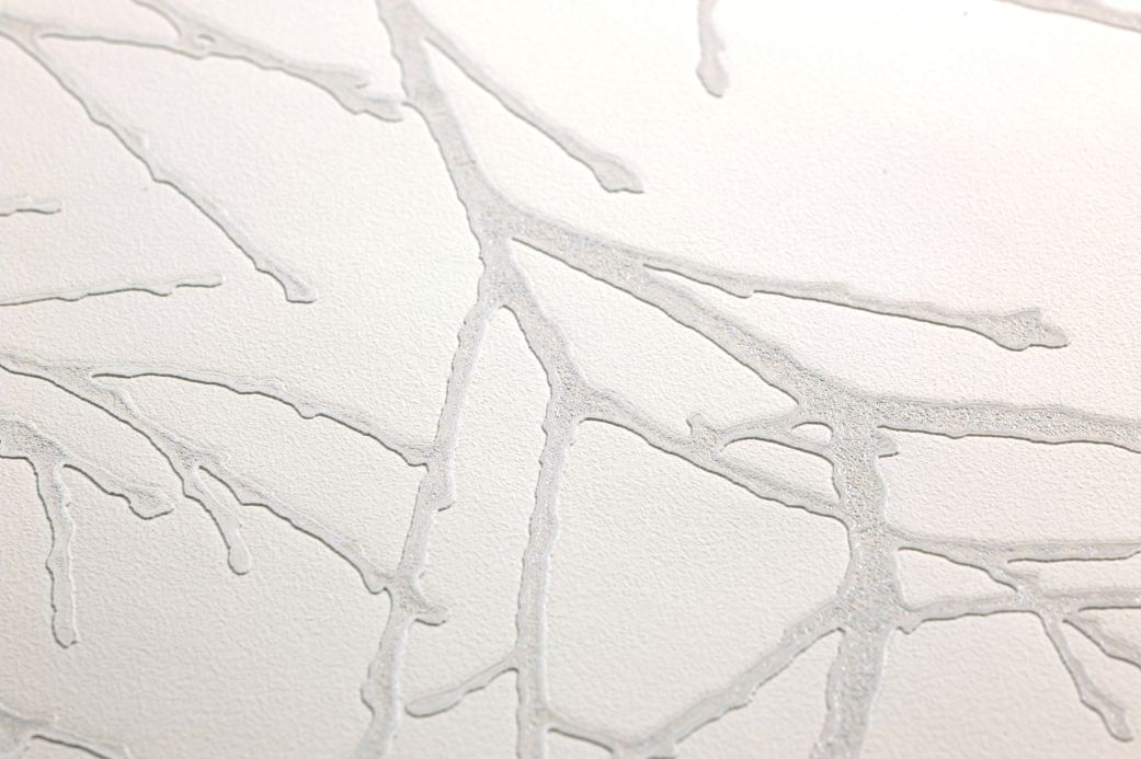 Papel de parede botânico Papel de parede Kansai branco Ver detalhe