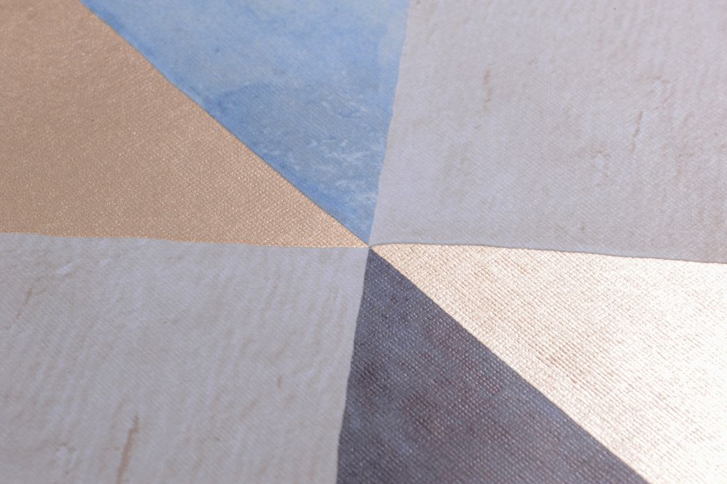 Geometric Wallpaper Wallpaper Jerom shades of blue Detail View
