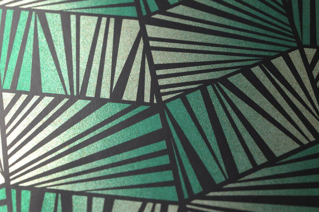 Archiv Papier peint Gimog vert émeraude lustre Vue détail