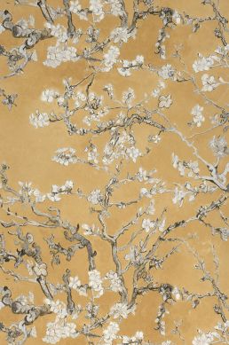 Papier peint VanGogh Blossom jaune ocre Largeur de lé