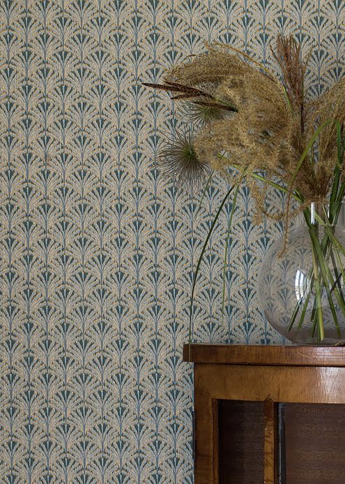 Art Deco Wallpaper Wallpaper Mariposa mint turquoise Room View