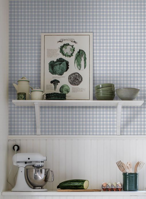 Scandinavian Wallpaper Wallpaper Johara brilliant blue Room View
