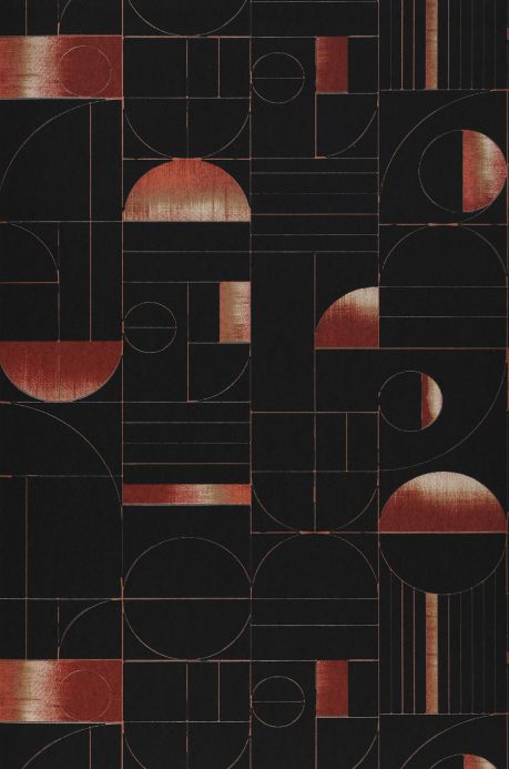 Bauhaus Wallpaper Wallpaper Duran red brown Roll Width