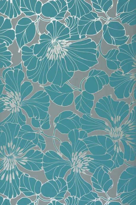 Archiv Wallpaper Indra turquoise Roll Width