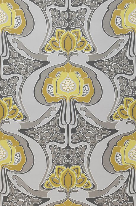 Archiv Wallpaper Tereza curry yellow Roll Width