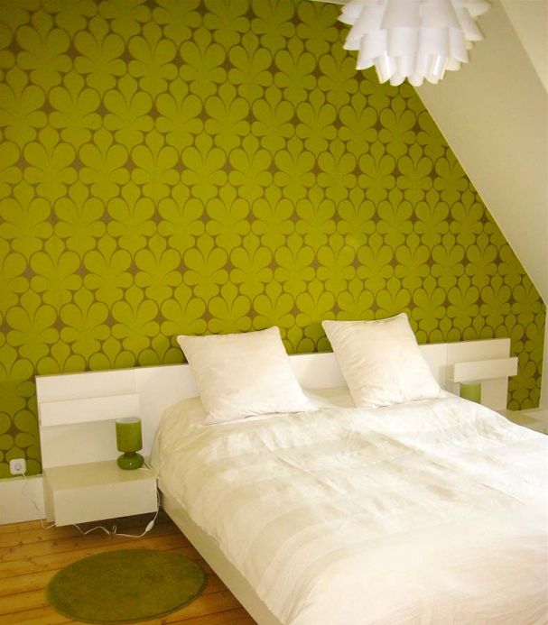 Archiv Papel pintado Velusa verde amarillento Ver habitación