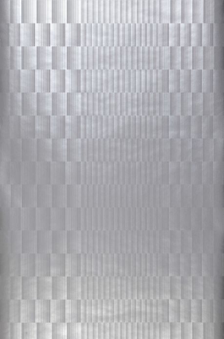 Archiv Wallpaper Serika white aluminium Roll Width