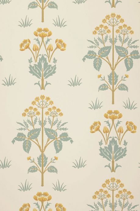 Floral Wallpaper Wallpaper Hemera mint turquoise Roll Width