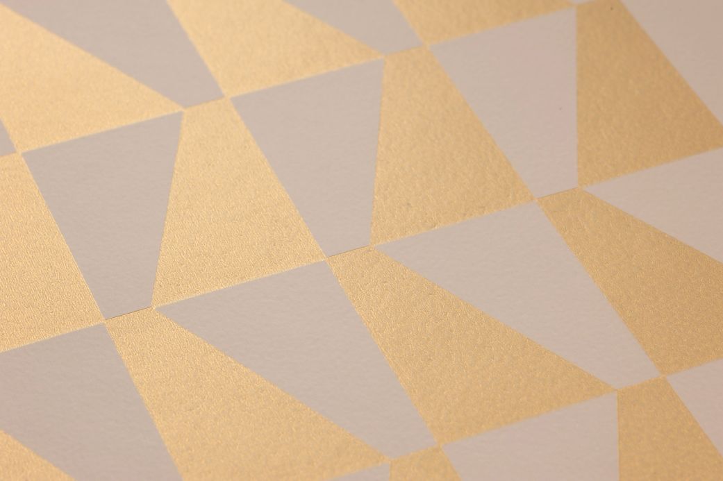 Papel de parede geométrico Papel de parede Balder ouro pérola Ver detalhe