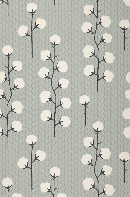 Designer Wallpaper Sweet Cotton grey Roll Width