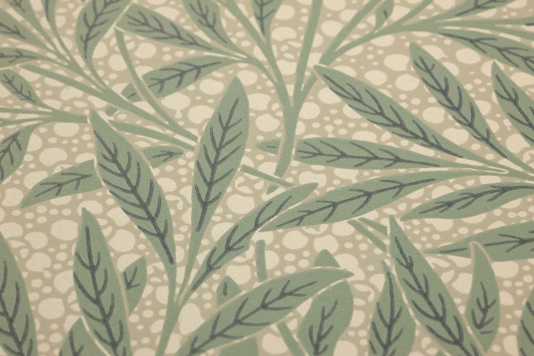 William Morris Wallpaper Wallpaper Herball reseda-green Detail View