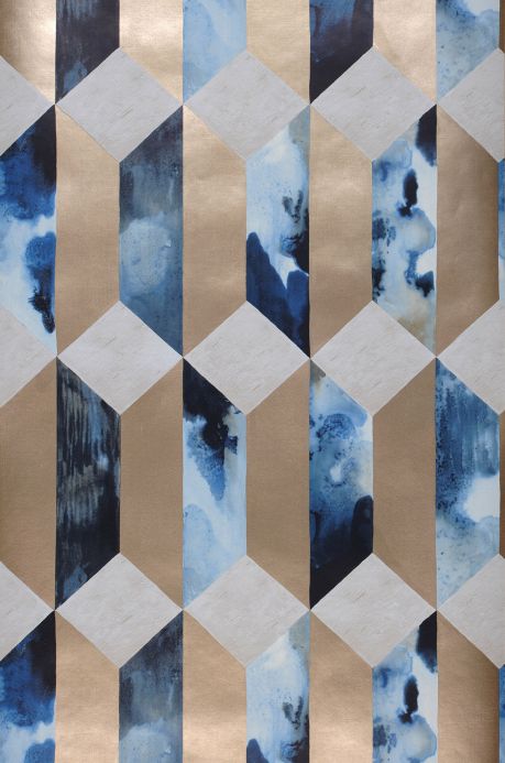 Geometric Wallpaper Wallpaper Jerom shades of blue Roll Width