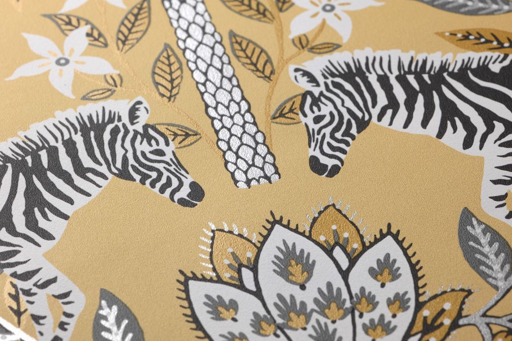 Animal Wallpaper Wallpaper Fento light yellow Detail View