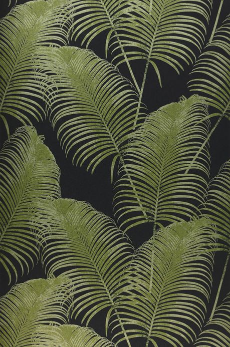 Papel pintado botánico Papel pintado Milva verde helecho brillante Ancho rollo