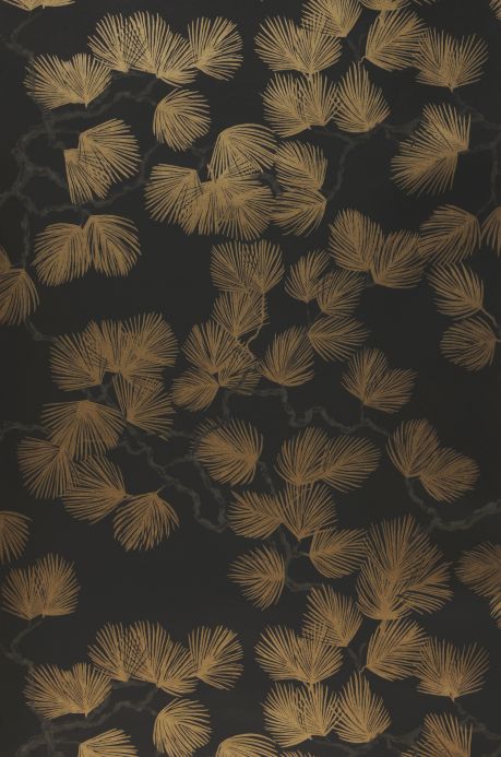 Forest and Tree Wallpaper Wallpaper Pine gold shimmer Roll Width