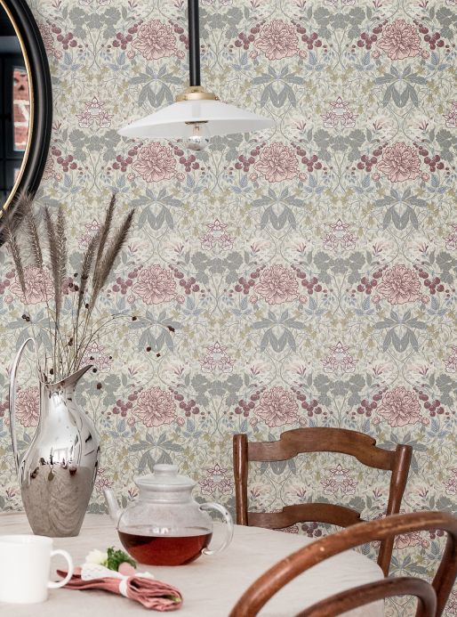 Classic Wallpaper Wallpaper Lovisa grey tones Room View