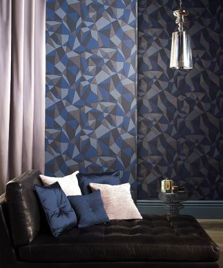Wallpaper Wineg blue Room View