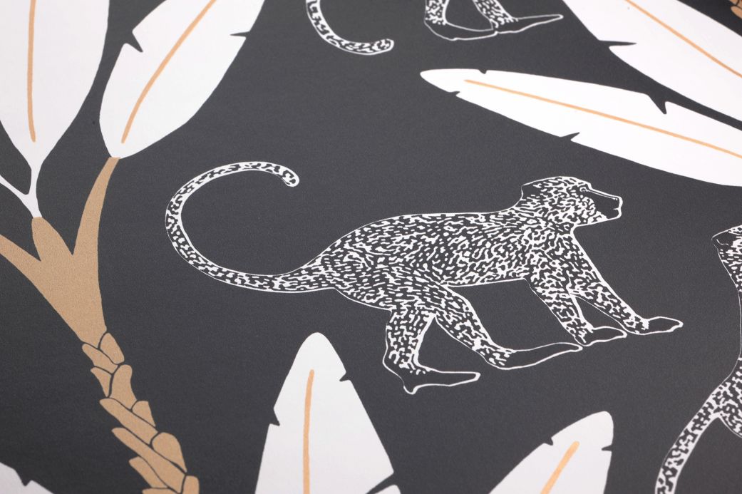 Animal Wallpaper Wallpaper Odette black Detail View