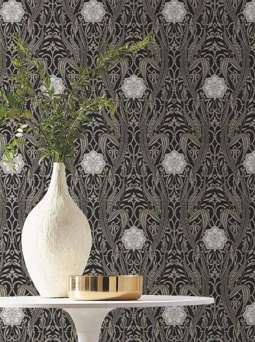Silver Wallpaper Wallpaper Gatsby black Room View