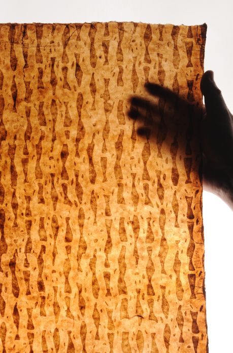 Designer Wallpaper Weave Carribean nut brown Detail View