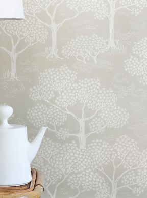 Wallpaper Woodland grey beige Raumansicht