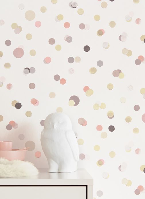 Children’s Wallpaper Wallpaper Sally grey beige Room View
