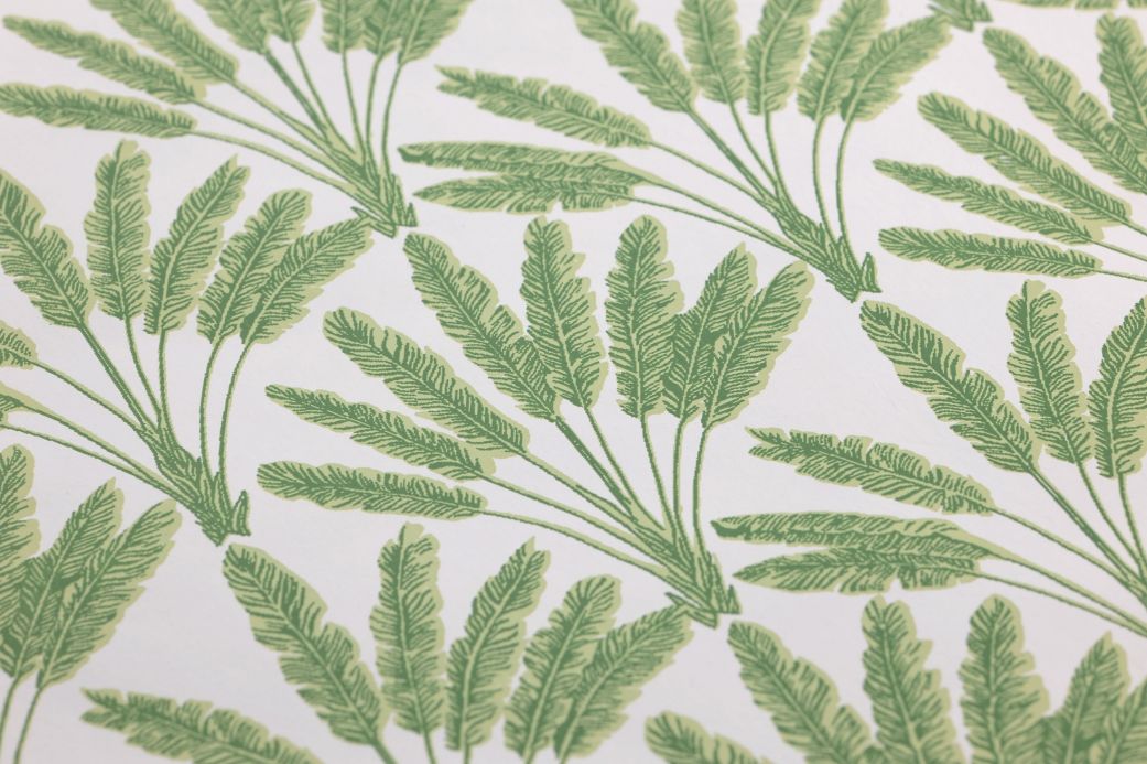 Art Deco Wallpaper Wallpaper Katada leaf green Detail View