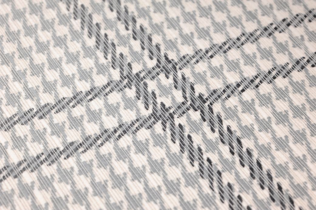 Papel de parede tecido Papel de parede Glencheck cinza Ver detalhe