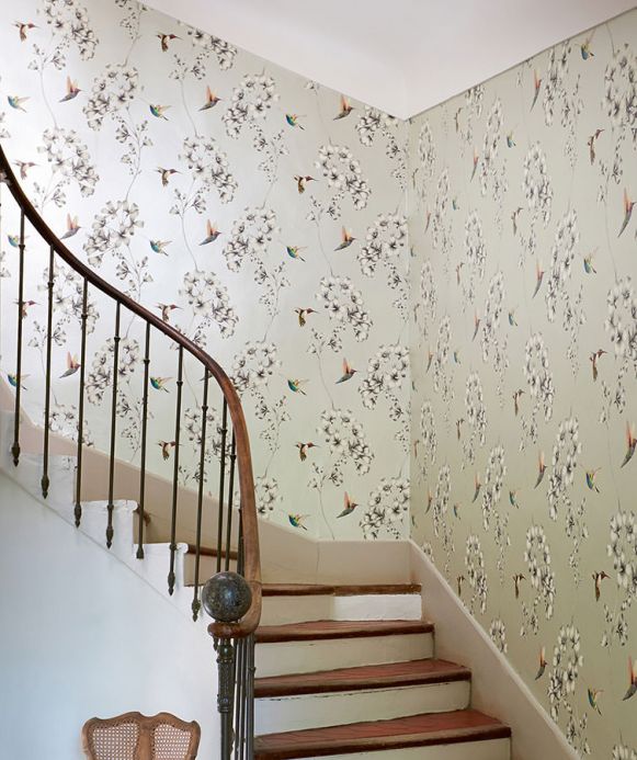Bird Wallpaper Wallpaper Gesine cream shimmer Room View