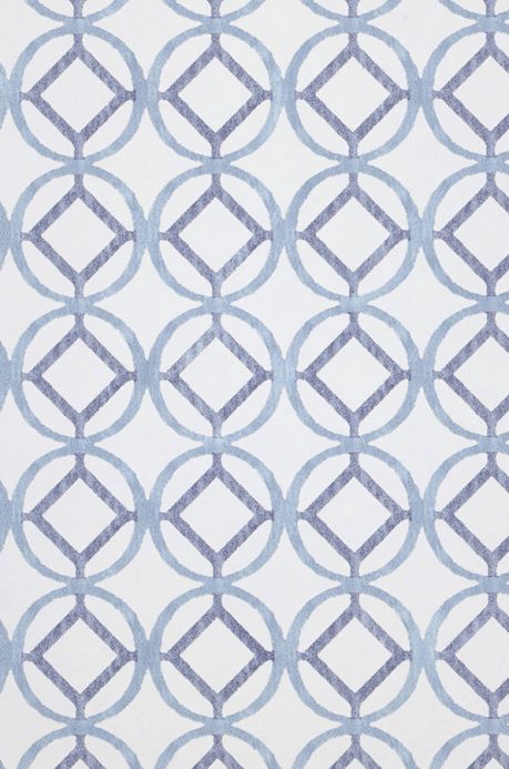 Geometric Wallpaper Wallpaper Larmuss pigeon blue Roll Width