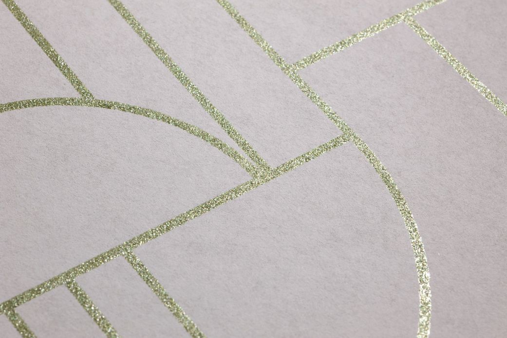Papier peint géométrique Papier peint Arisa vert perle Vue détail