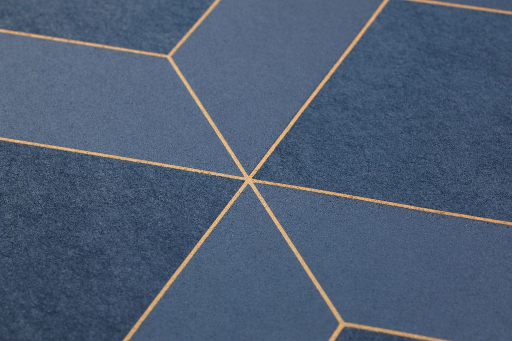 Non-woven Wallpaper Wallpaper Barite dark blue shimmer Detail View