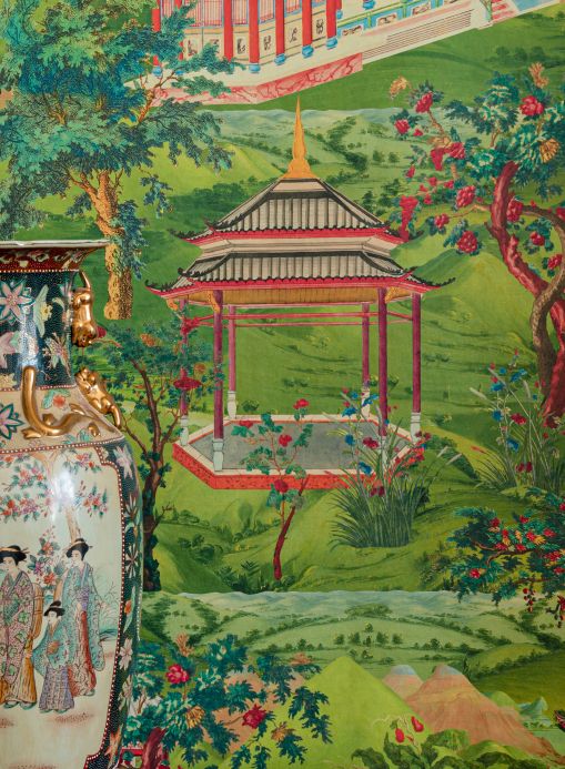 Mindthegap Tapeten Wandbild Yuyuan Grün Raumansicht