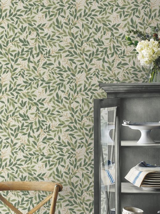 Peel and stick Wallpaper Self-adhesive wallpaper Willowberry reseda-green Room View