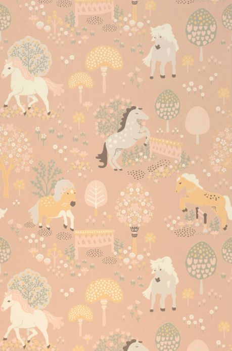 Majvillan Wallpaper Wallpaper My Sweet Pony light beige-red Roll Width