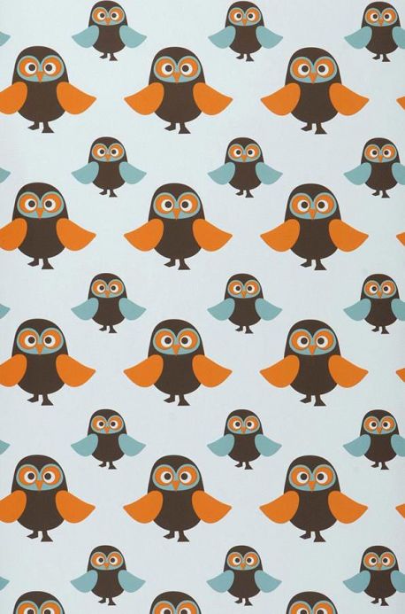 Archiv Wallpaper Owls orange Roll Width