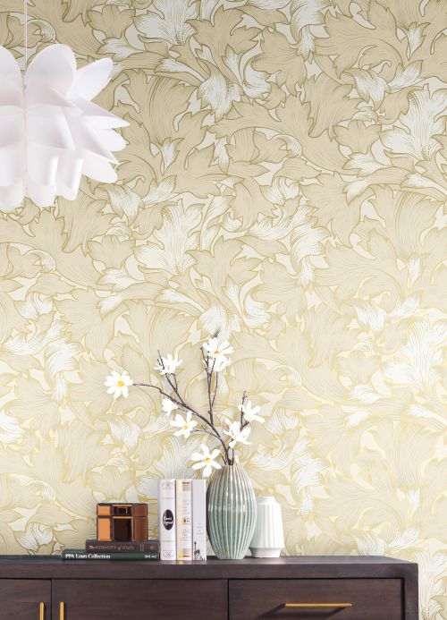 Classic Wallpaper Wallpaper Epinal light ivory Room View