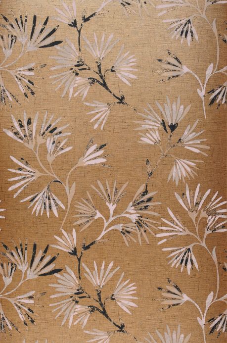 Oriental Wallpaper Wallpaper Oana brown beige shimmer Roll Width