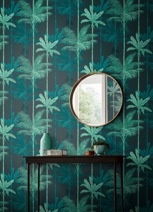 Turquoise Wallpaper Wallpaper Tamaris mint turquoise Room View